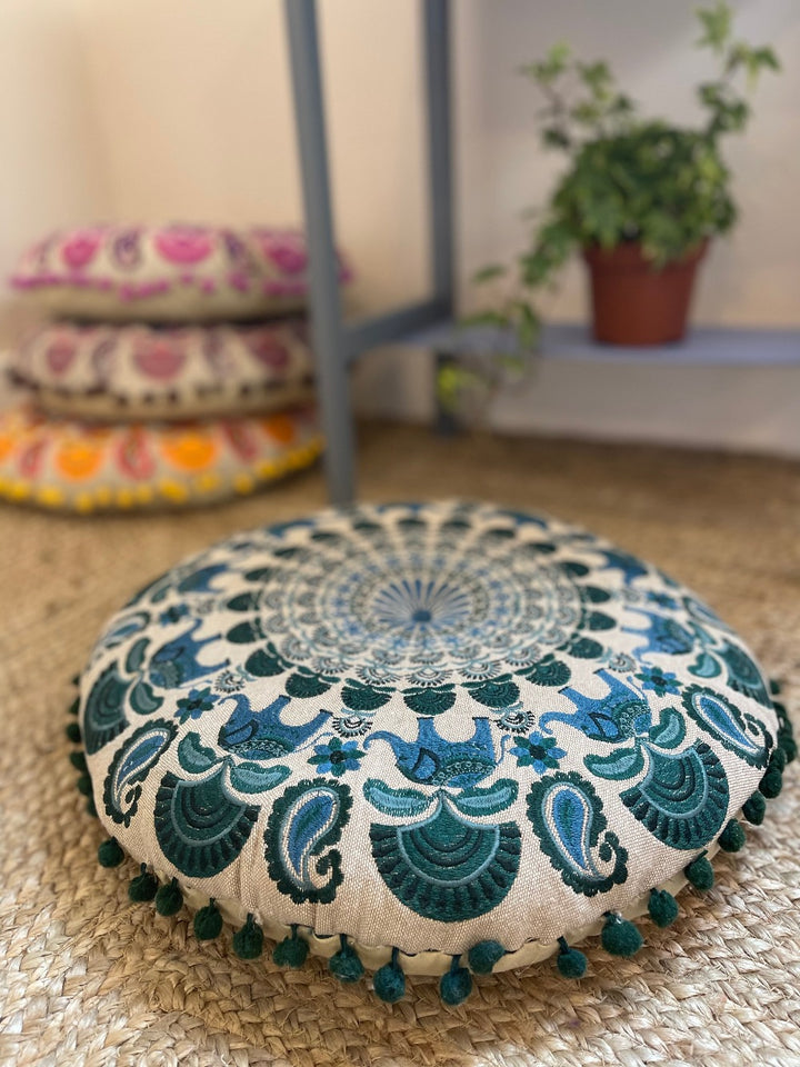 Blue Turquoise Yoga Floor Cushion Second Nature Online