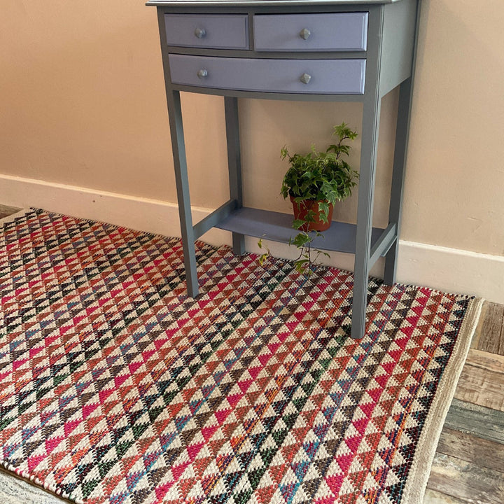 Karal Geometric Multi Coloured Cotton Rug Second Nature Online