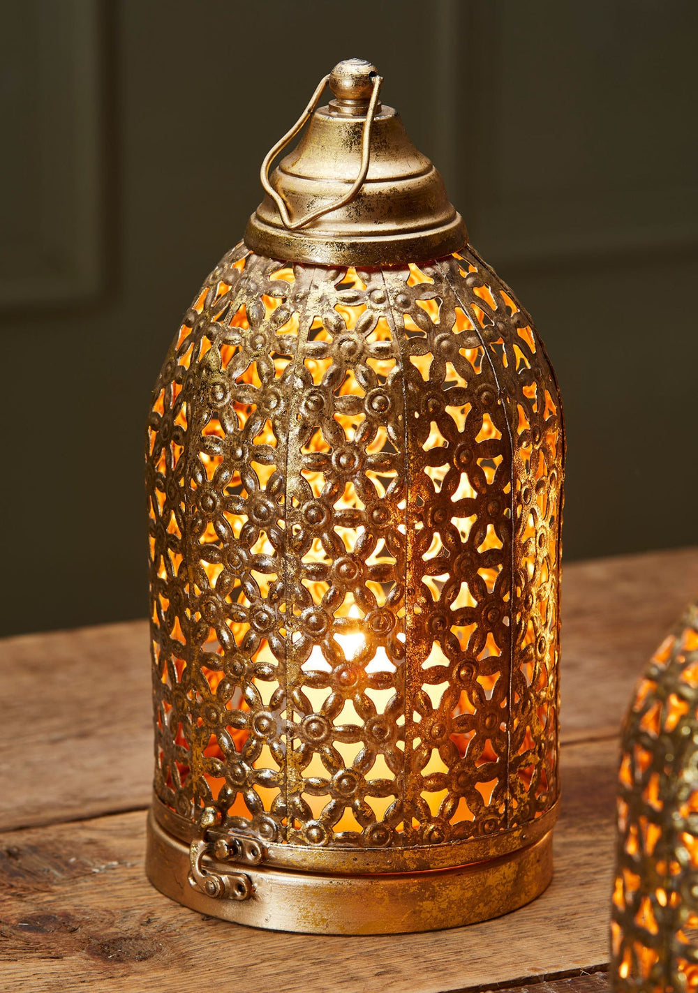 Large Cutwork Iron Indian Lantern