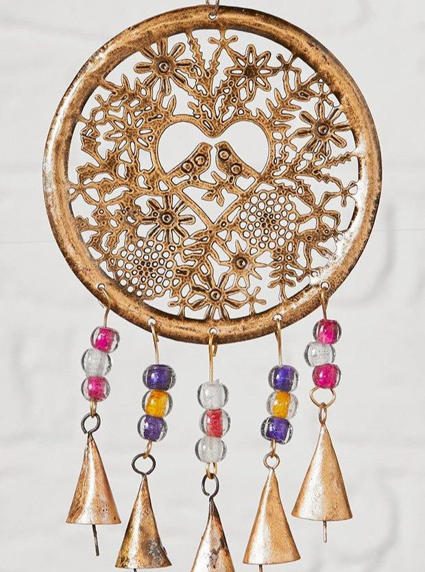 Love Bird in Tree Of Life Wind Chime Hanging Mobile - Second Nature Online