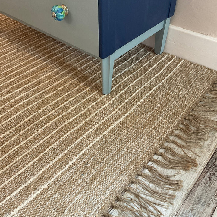 Natural Beige Rectangular Area Living Room Rug