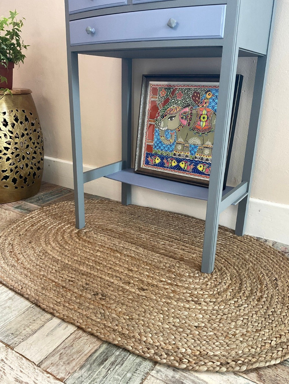 Oval Jute Braided Natural Rug - Second Nature Online