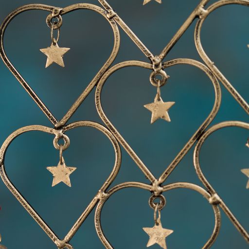 Love Heart Stars and Bells Wind Chime Hanging Mobile