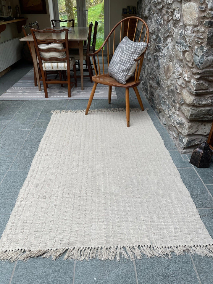 Tarkarli Soft Textured Cream Rectangular Rug Second Nature Online
