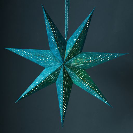 Velvet Star Lanterns Lampshades Fairy Lights With Glitter LED Lights Handmade Recycled 4 Colours Available Festive Lights