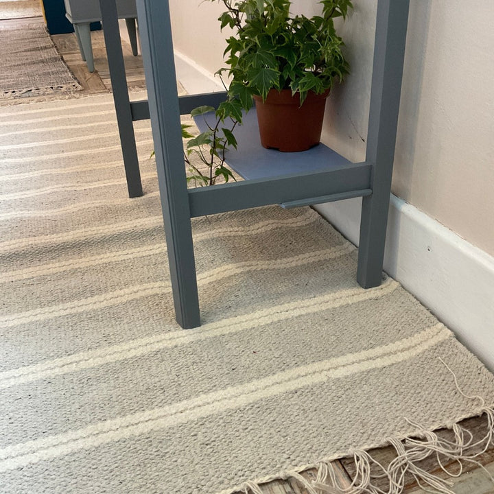 Varca Natural Rug Striped Design Cotton Jute Yarn Second Nature Online 1