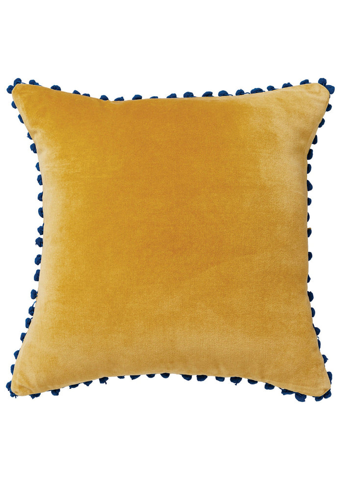 Yellow Spice Cotton Velvet Cushion Cover - Second Nature Online
