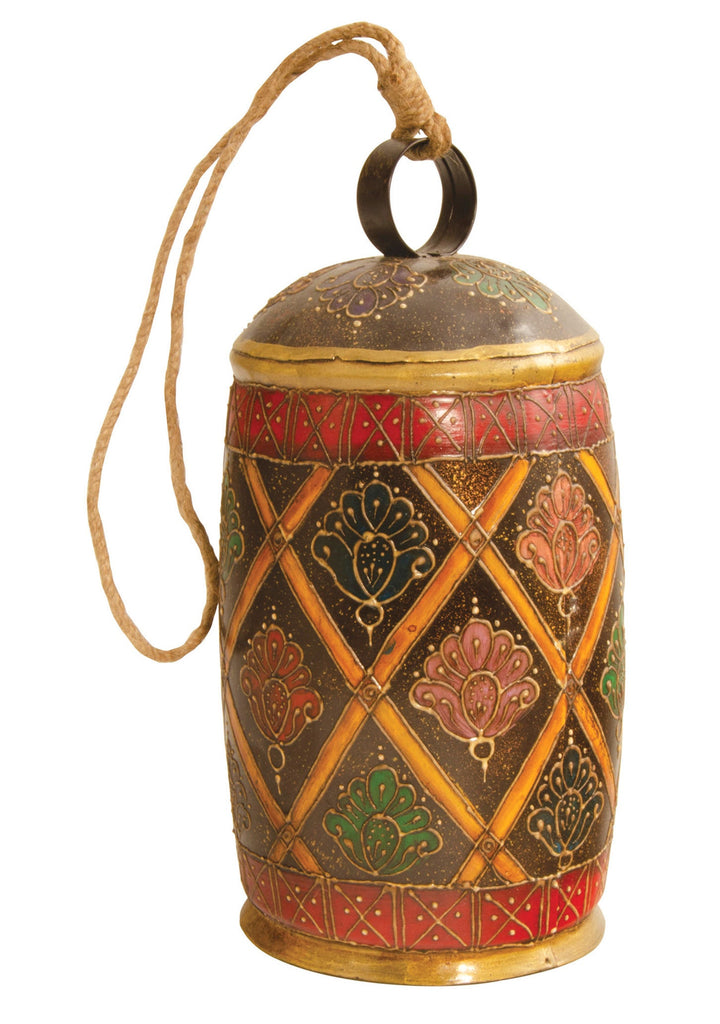 Traditional Hand Painted Indian Bell With Multi Colours