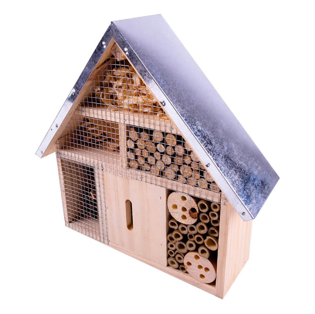 Garden Insect & Bug Hotel with Metal Roof