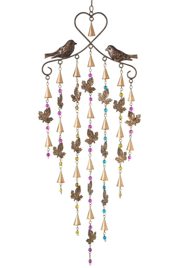 Wind Chime for Garden with Birds and Leaves