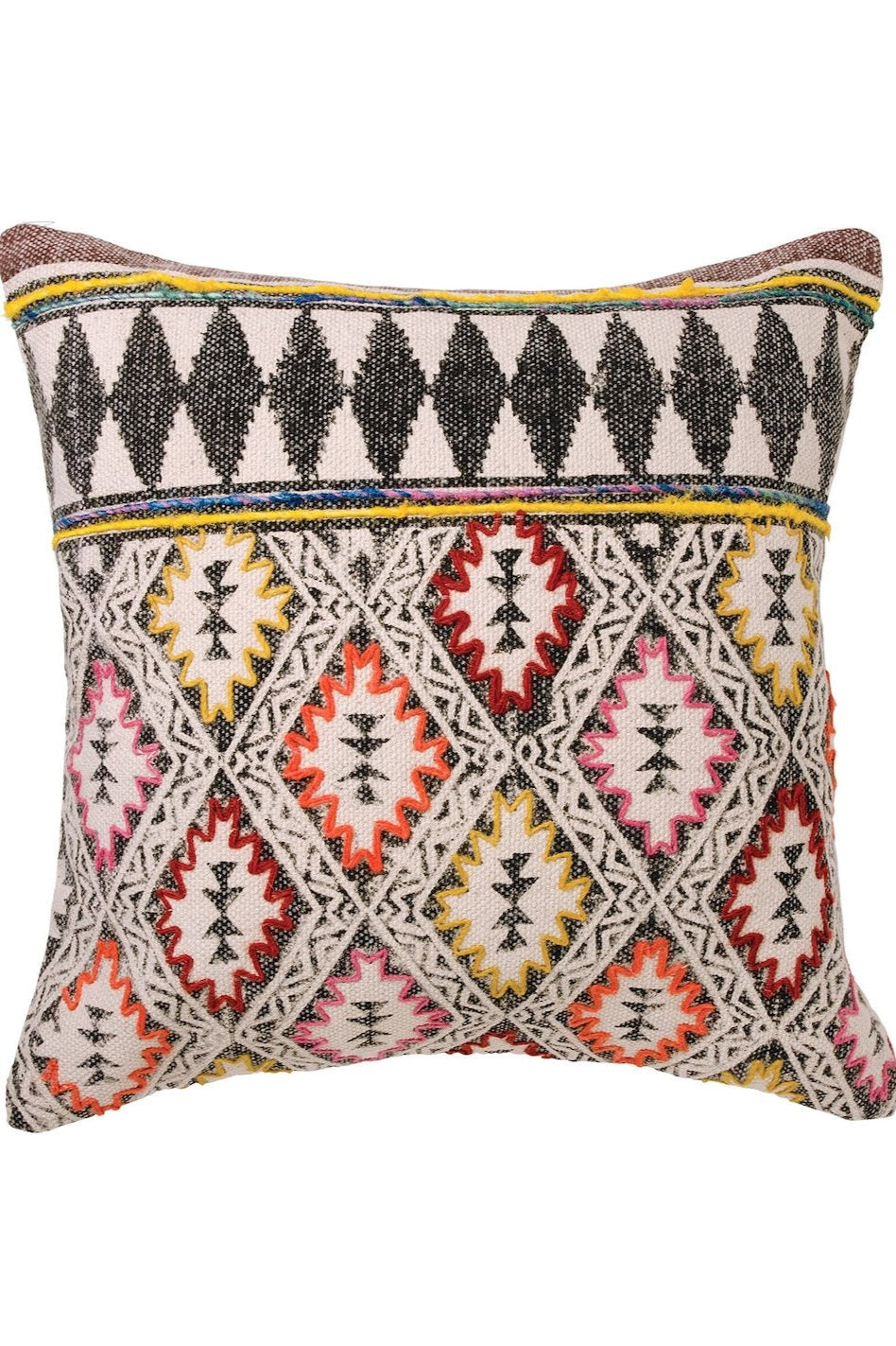 Geometric Indian Cotton Cushion Cover 50 cm x 50 cm