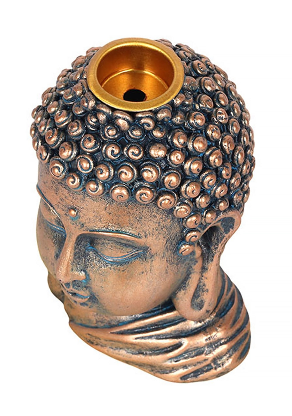 Backflow Incense Burner Bronze Buddha Head Design | Calm & Zen