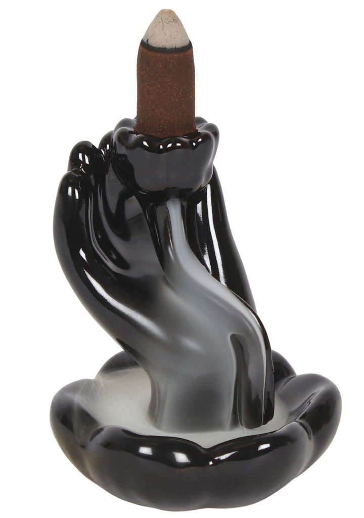 Hand & Lotus Flower Backflow Incense Burner