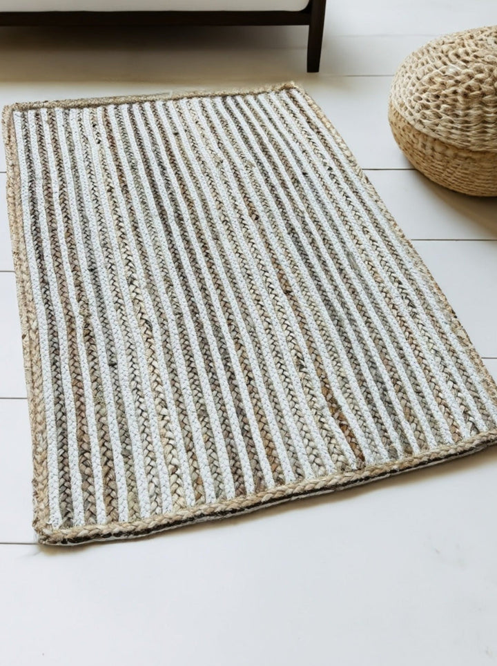 Chakkar Rug With Cream Stripes - Second Nature Online