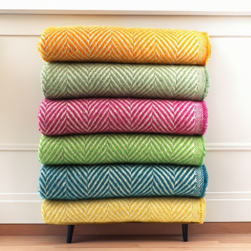 Chevron Wool Recycled Throws -Second Nature Online