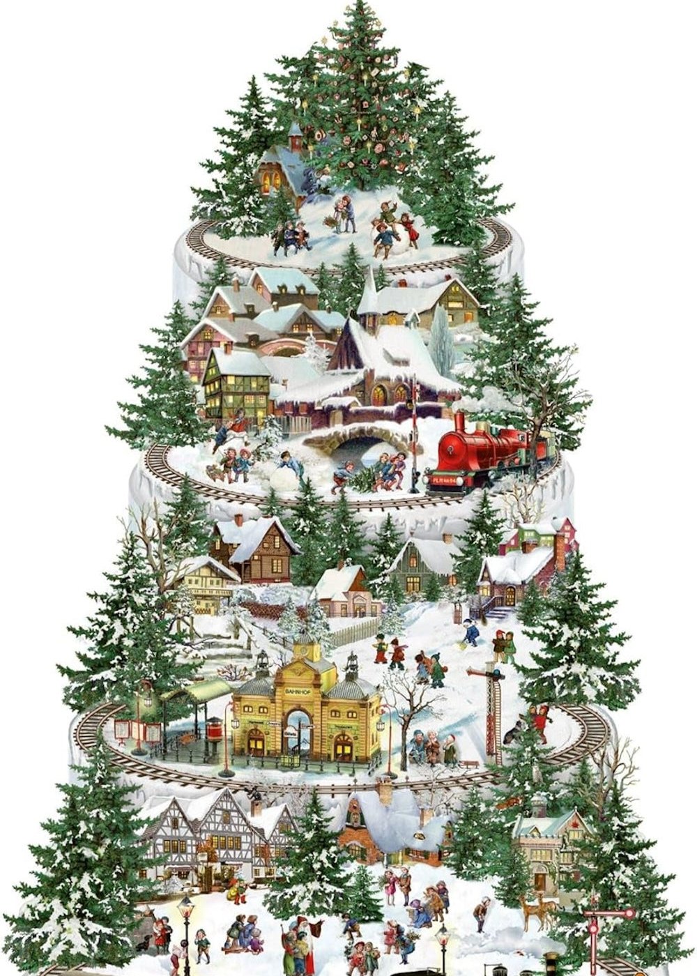 Christmas Tree Alpine Advent Card