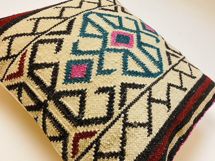 Natural Geometric Kilim Cushion Cover 50 cm x 50 cm