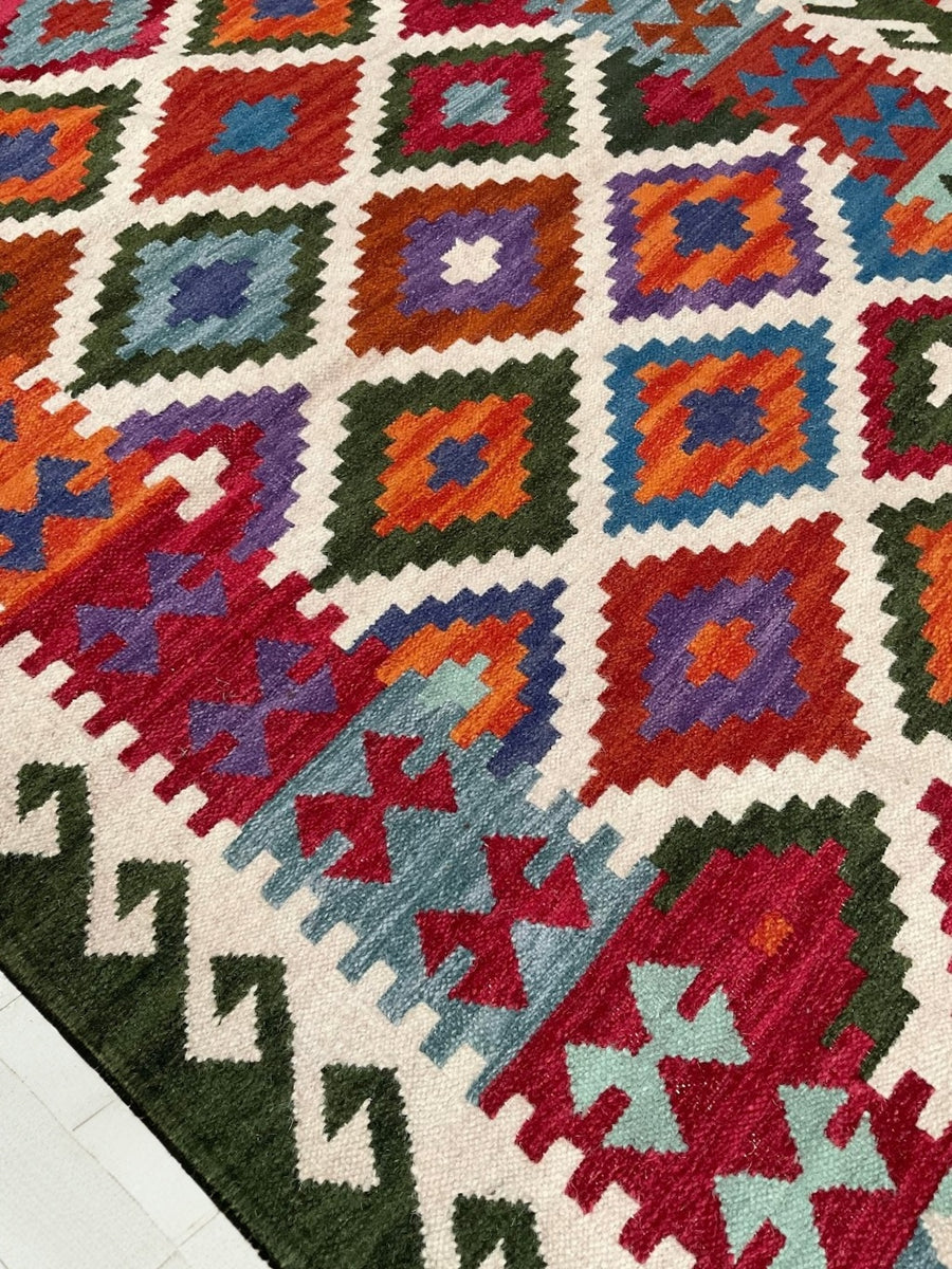 Kilim Rug | Handwoven Rug | Wool Rug | Cotton Rug | Multi Colour Rug ...