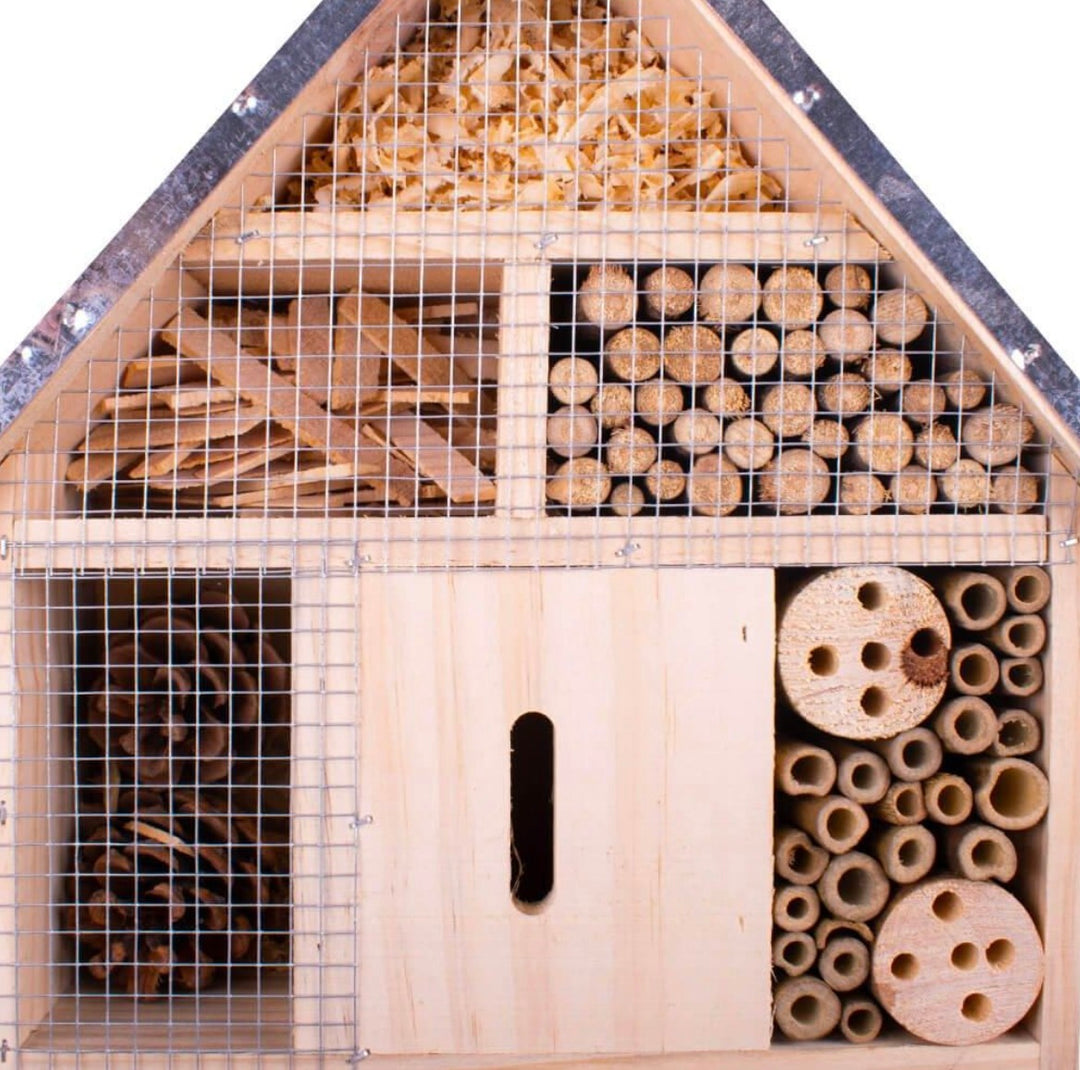 Garden Insect & Bug Hotel with Metal Roof