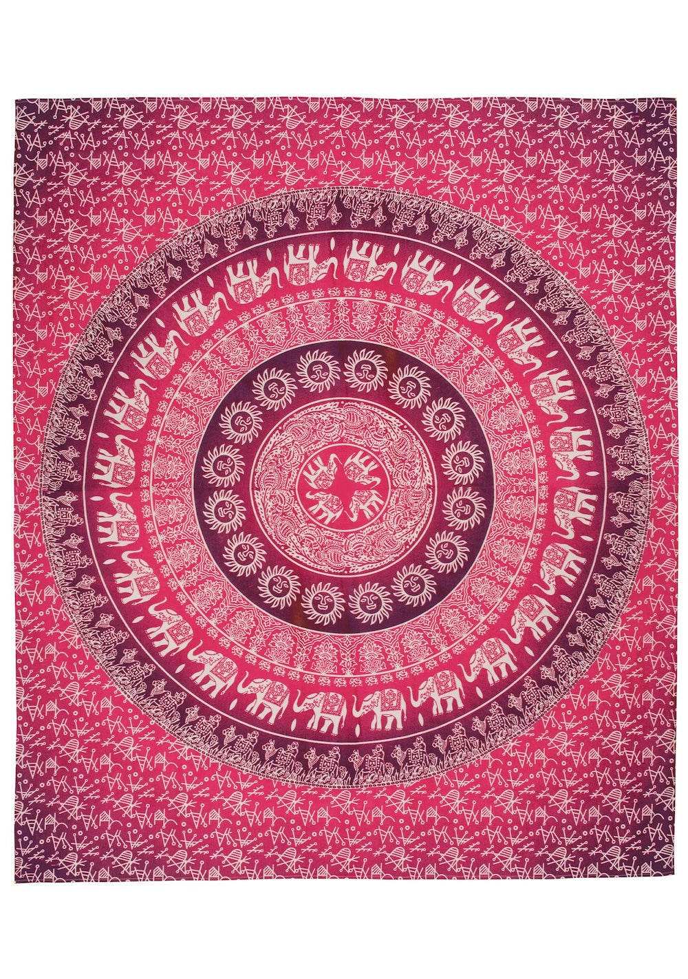 Elephant Pink Wall Hanging on a White Background