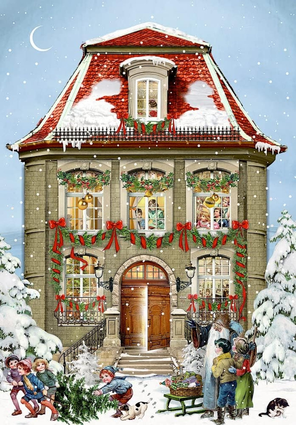 Unique Advent Christmas Calendar Cards - Premium Made in Germany - Choose From Four Victorian Houses