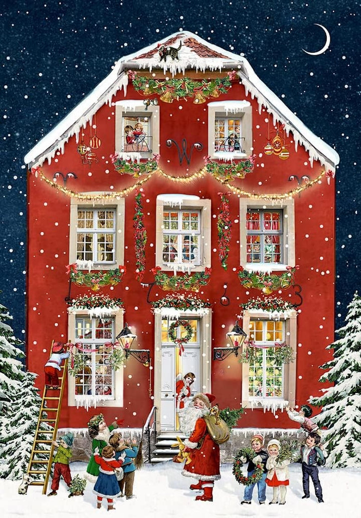 Unique Advent Christmas Calendar Cards - Premium Made in Germany - Choose From Four Victorian Houses