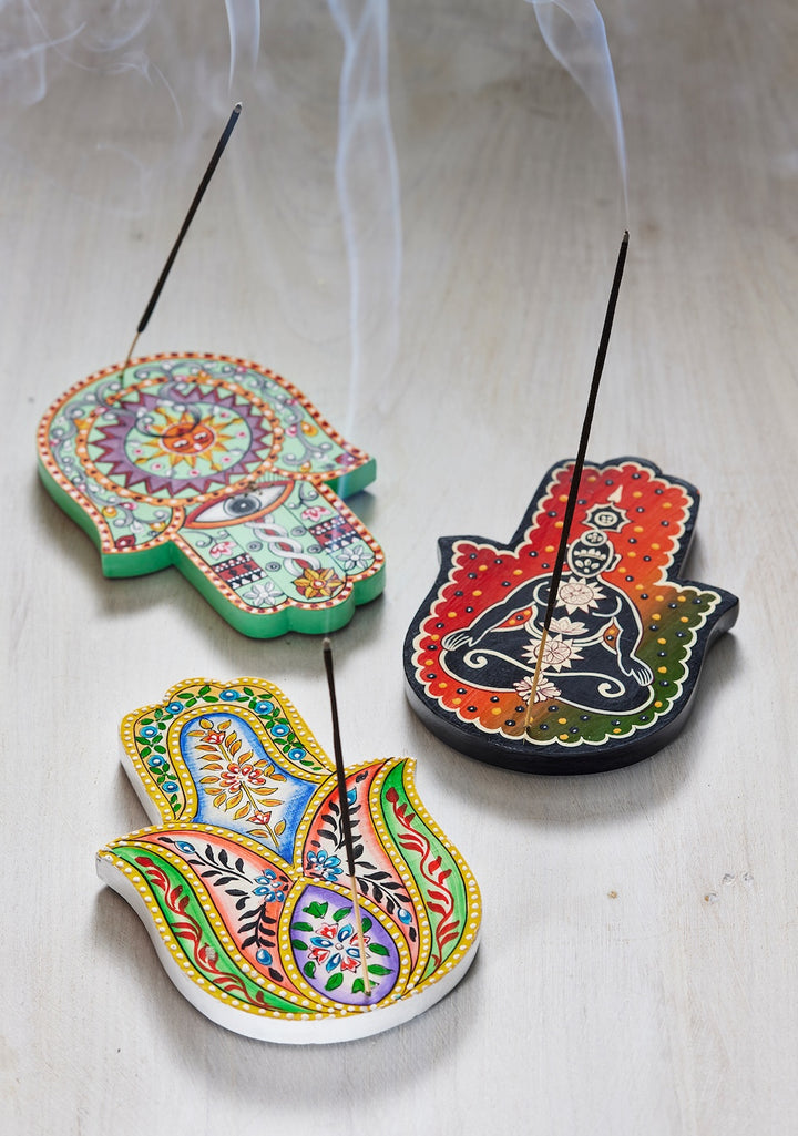 Different Hamsa Hand Incense Stick Burners - Second Nature Online