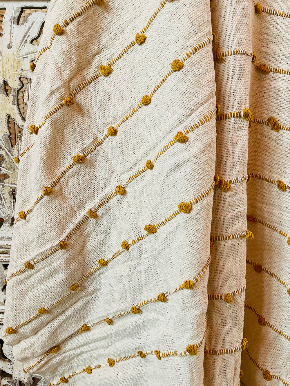 Gold Yellow Looped Throw Second Nature Online