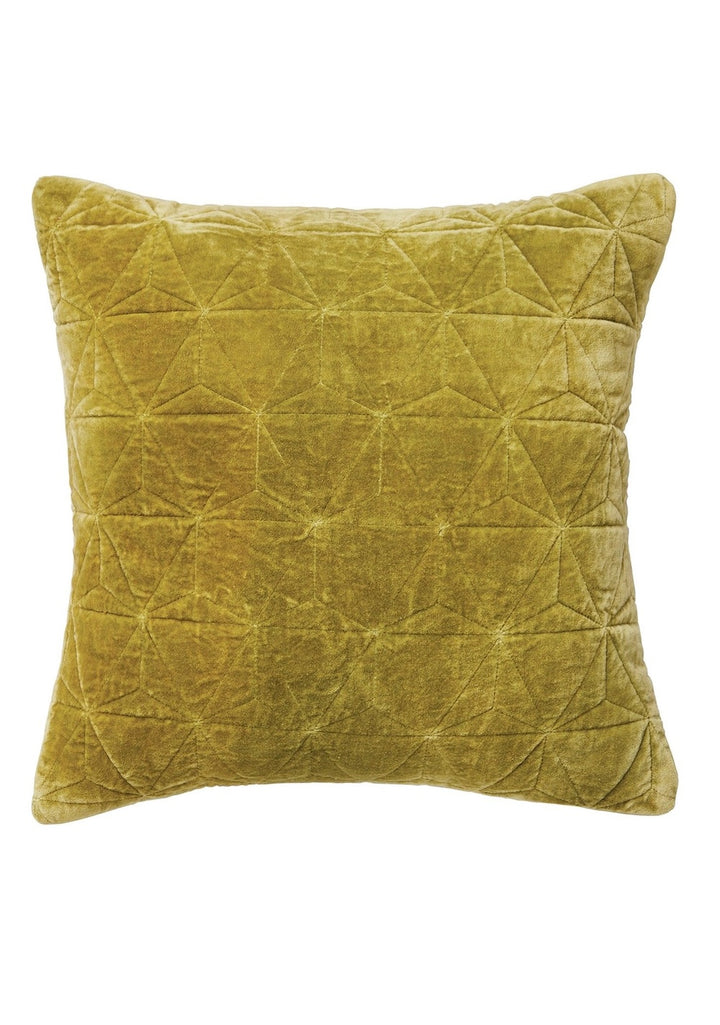 Green Velvet Cushion Cover Stonewash Effect Luxurious Cotton Square 45 x 45 cm