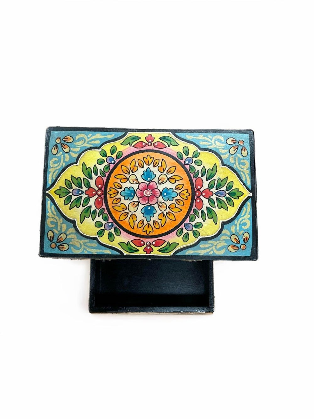 Aditya Jewellery Trinket Chest / Box Hand Painted Indian Design 7 Drawers