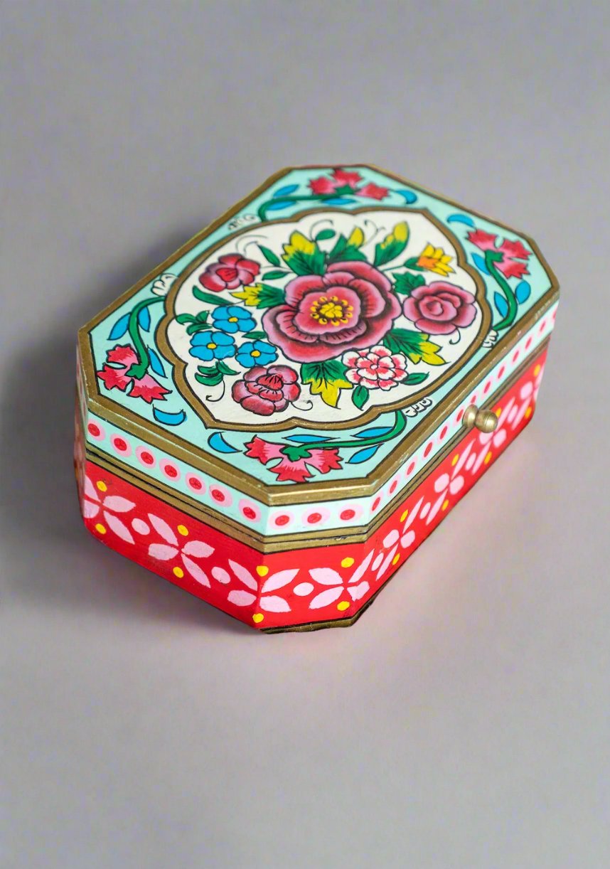 Trinket Box hand painted from India Second Nature Online