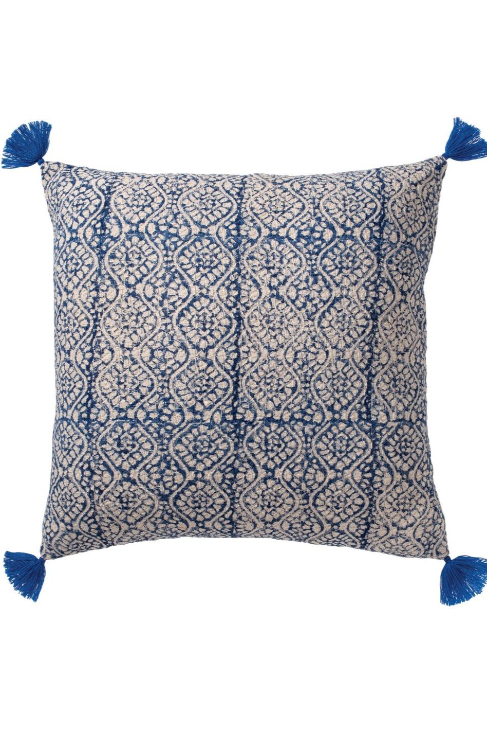 Blockprint Indigo Cotton Cushion 45 x 45cm Second Nature Online