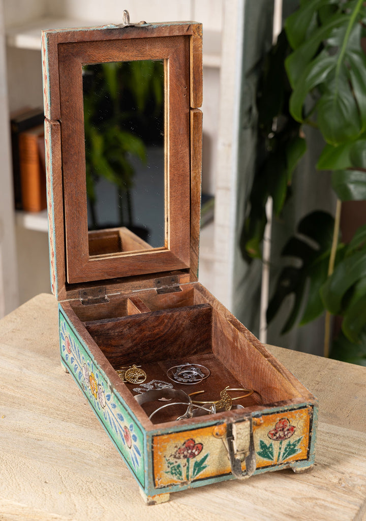 Jewellery Box With Mirror Indian Vanity Box - Second Nature Online