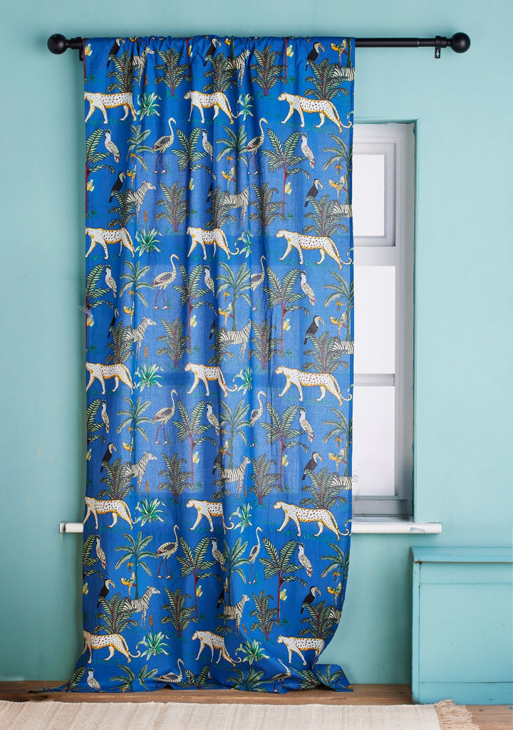 Jungle Curtain Panel Made from Cotton - Second Nature Online