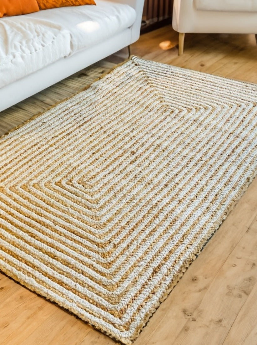 Jute Striped Rectangle Rug Second Nature Online