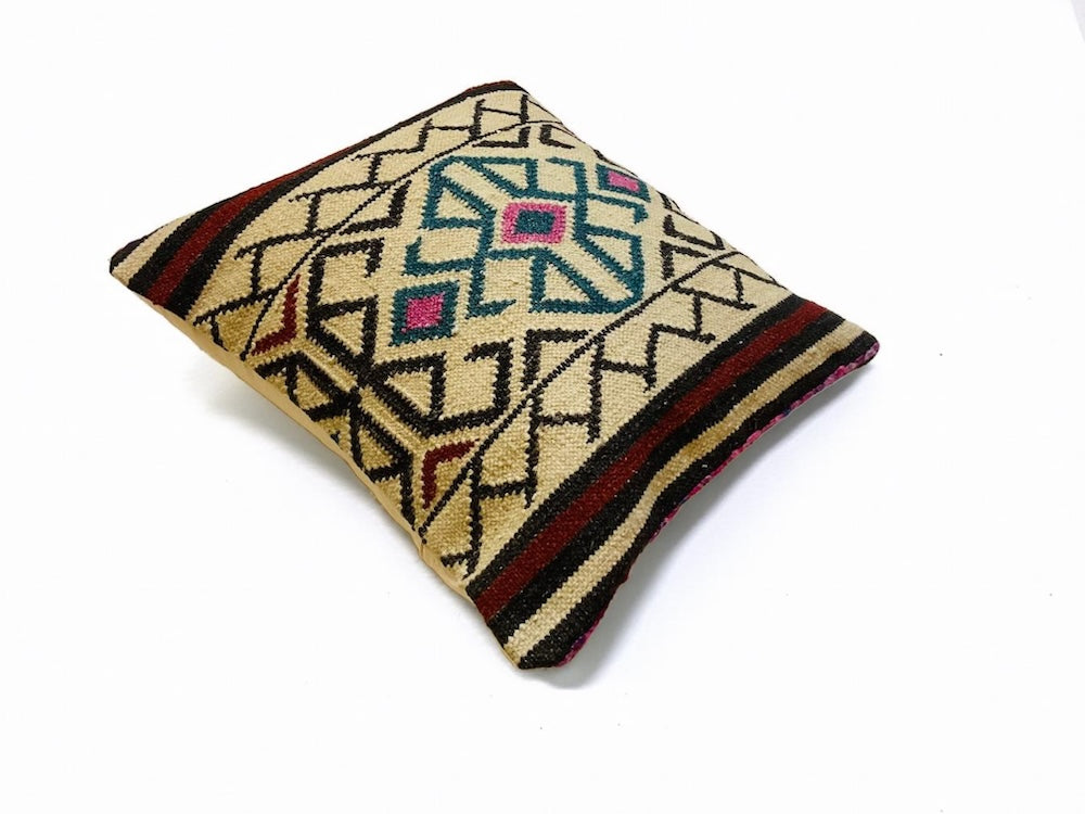 Natural Geometric Kilim Cushion Cover 50 cm x 50 cm