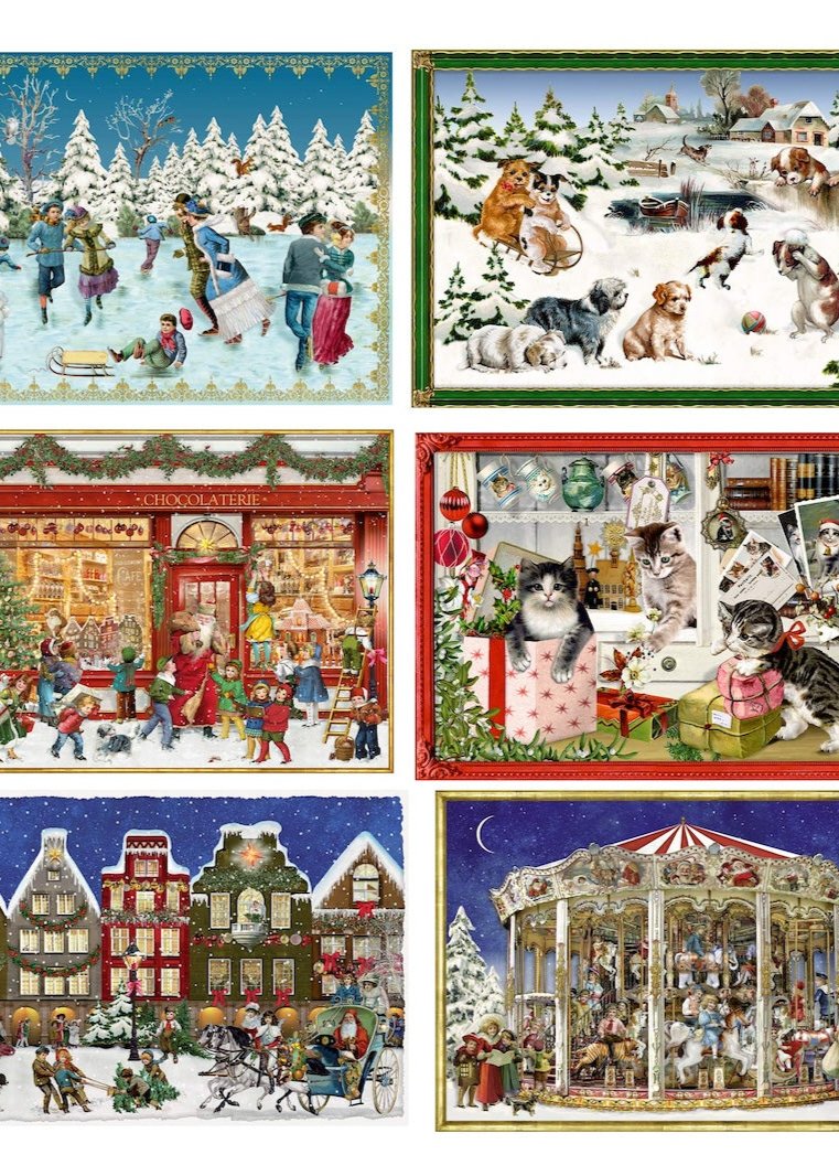 Traditional German Mini Advent Cards