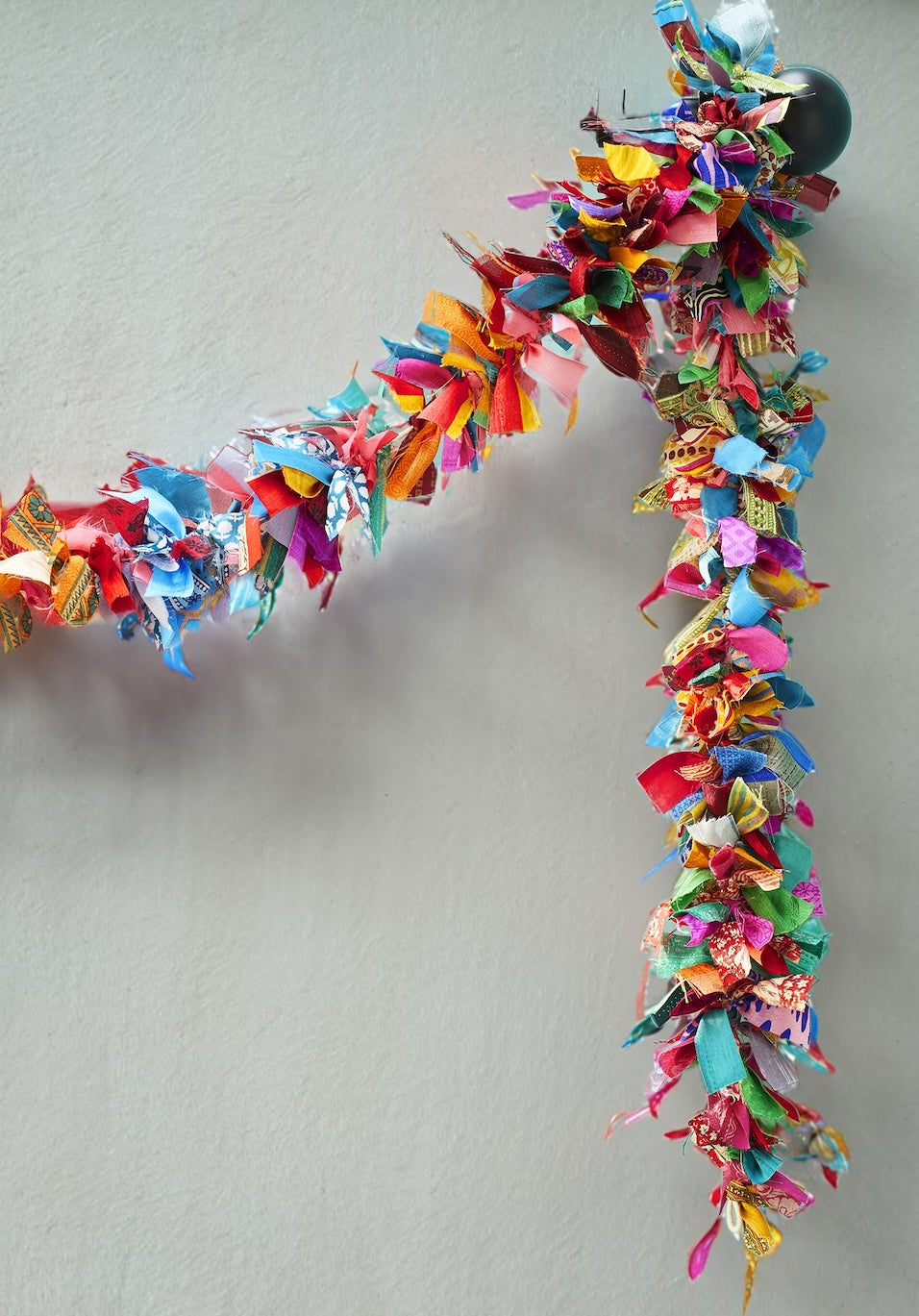 Recycled Sari Fabric Tinsel/Garland - Multi Colours