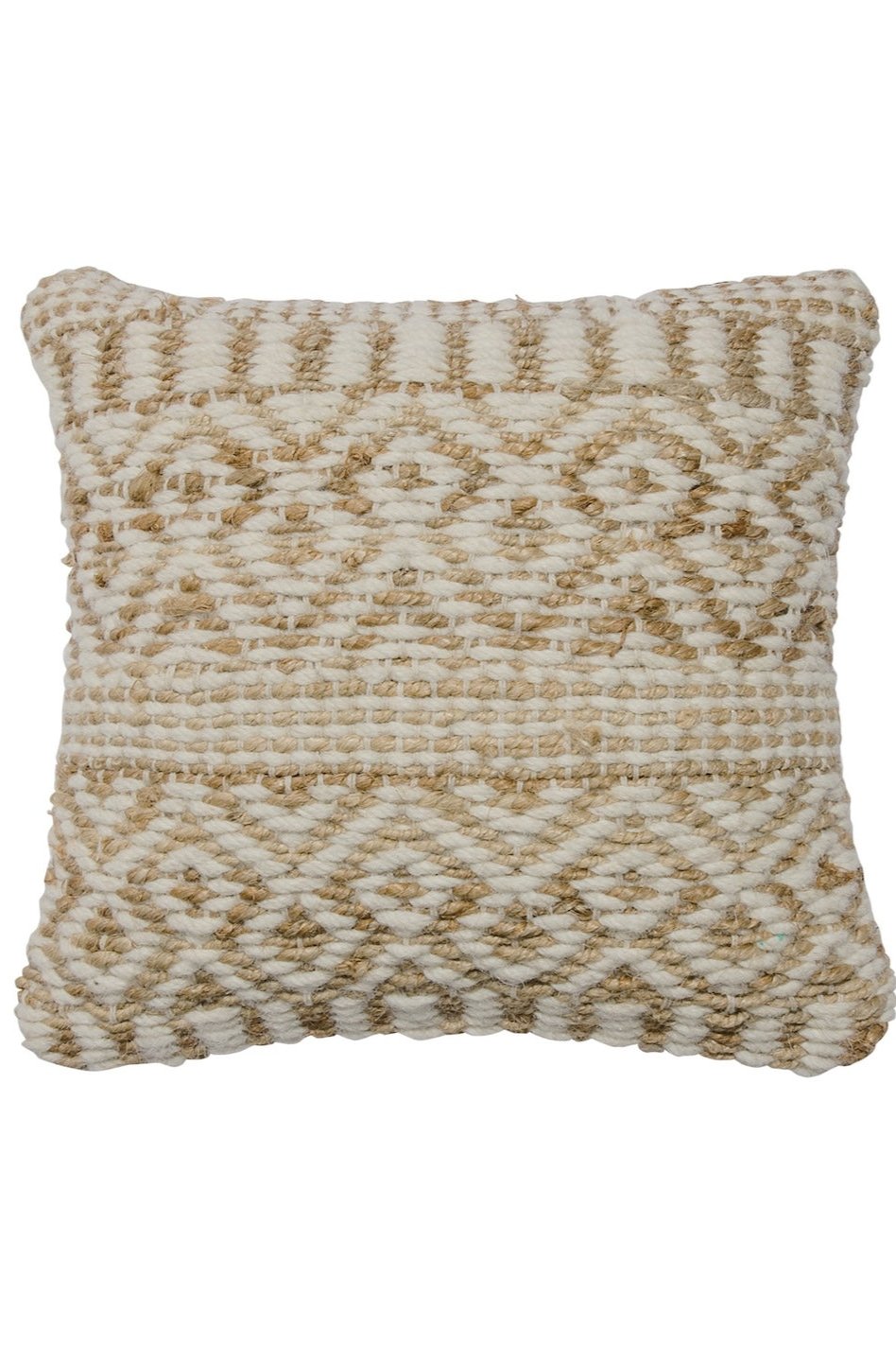 Beige Geometric Cushion Cover