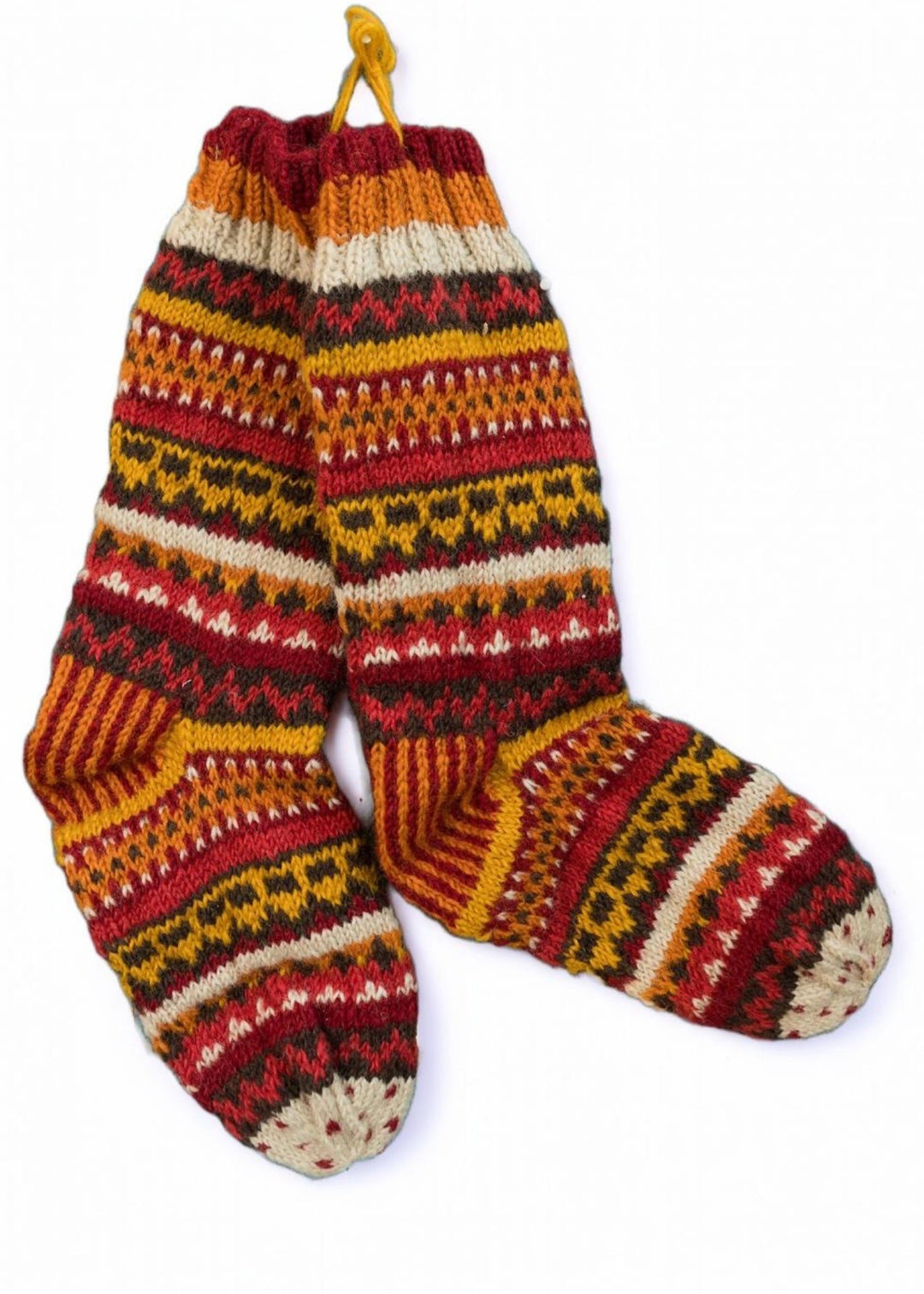 Orange Striped Wool Large Socks Second Nature Online