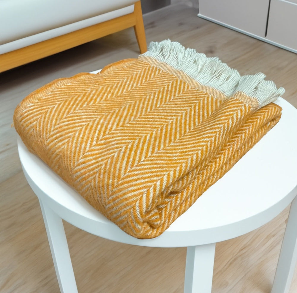 Orange Chevron Throw - Second Nature Online