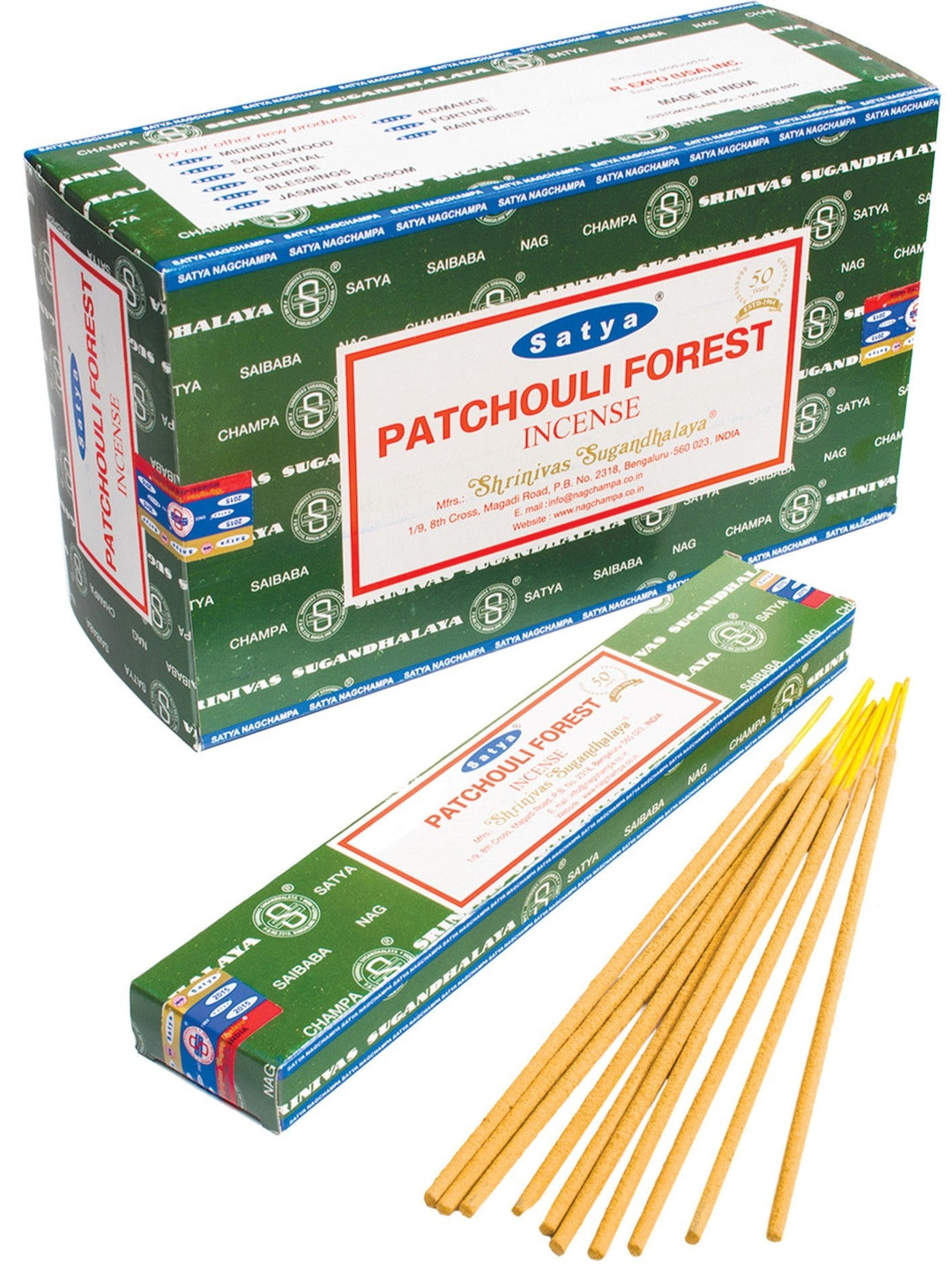 Patchouli Forest Box of 12 Incense Sticks Second Nature Online