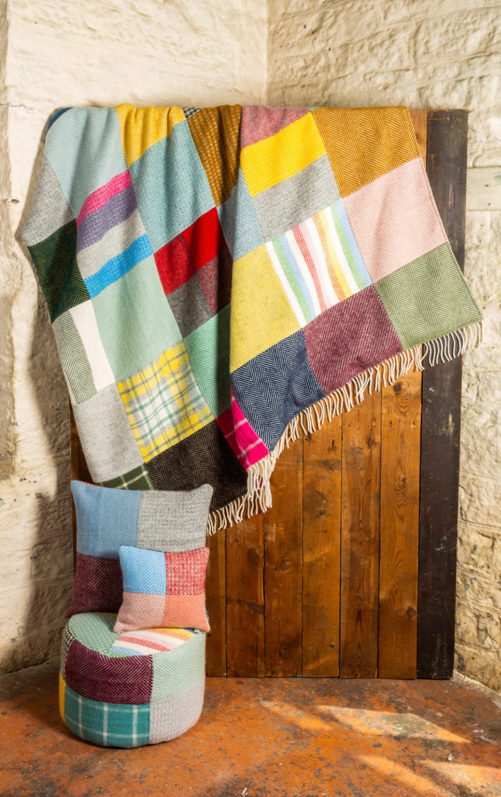 Patchwork Lifestyle Wool Throw Second Nature Online