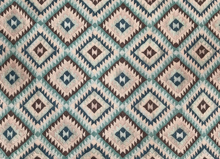 Blue Handloom Kilim Rug Diamond Pattern 120 x 180 cm