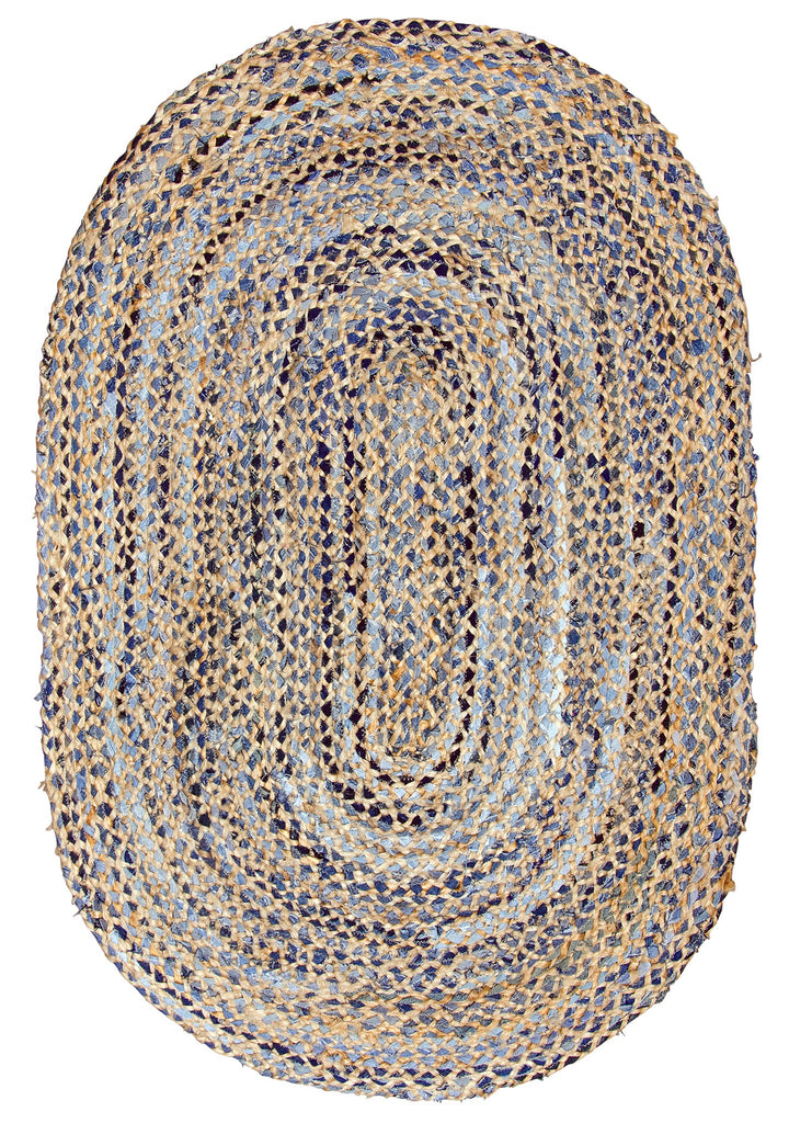 JEANNIE Oval Kids Rug Ethical Source with Recycled Denim