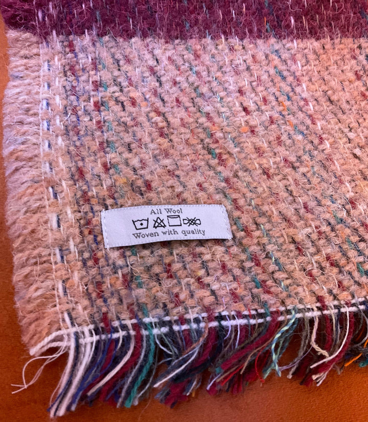 Close Up of Wool Red Throw