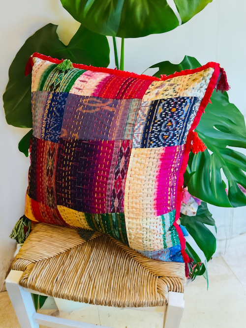 Sari Offcut Patchwork Cushion Cover Second Nature Online