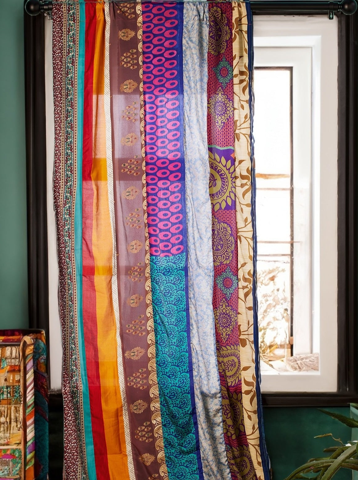 Unique Sari Curtains | Soft Colourful Fabric | Easy Installation ...