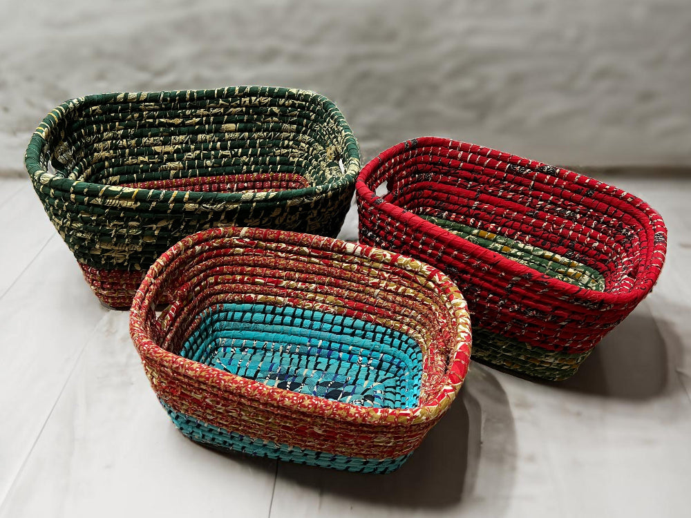 Set Of 3 Fair Trade Laundry Baskets - Second Nature Online