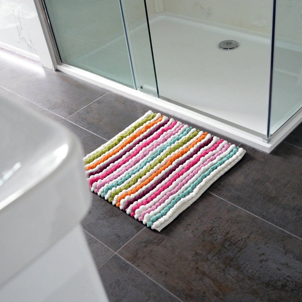 Shower Mat Bobble Striped Design - Second Nature Online